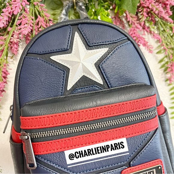 ✨SOLD✨Marvel x Loungefly Captain America Mini Backpack✨FIRM price ✨ - Picture 3 of 9